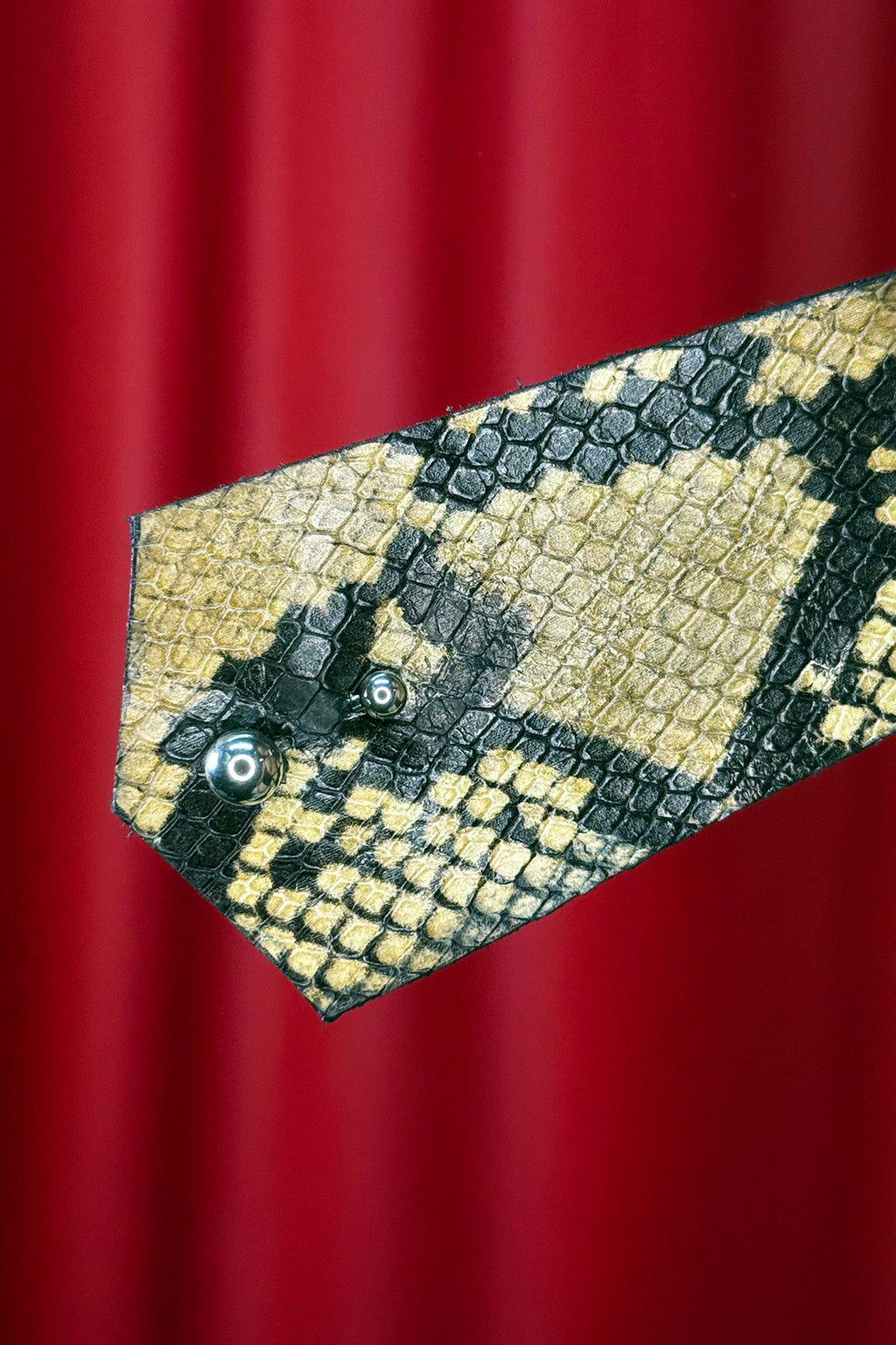 Snake Print Pierced Tie