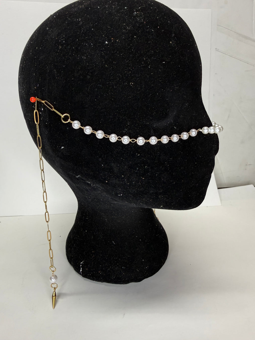 Custom Gołd and Pearl Face Chain