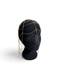 Custom Spiderweb Headdress in gold color